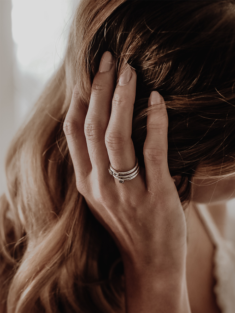 Sterling Silver Stacked Banded Ring